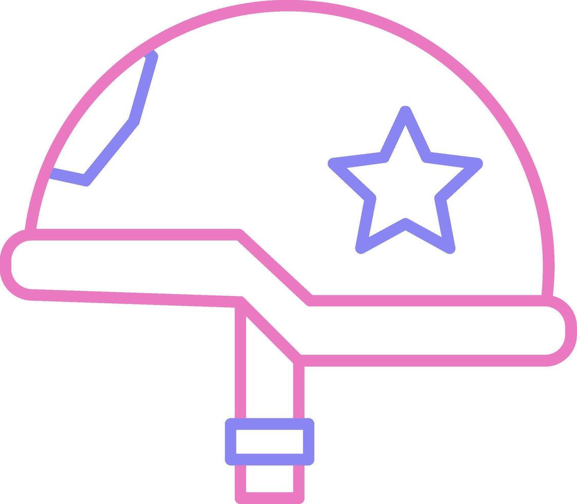 Helm linear zwei Farbe Symbol vektor