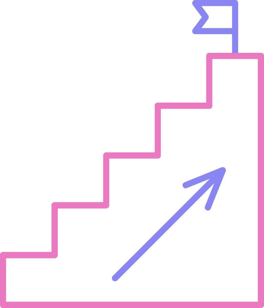 steg linjär två Färg ikon vektor
