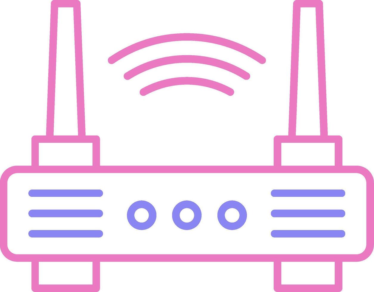 wiFi router linjär två Färg ikon vektor