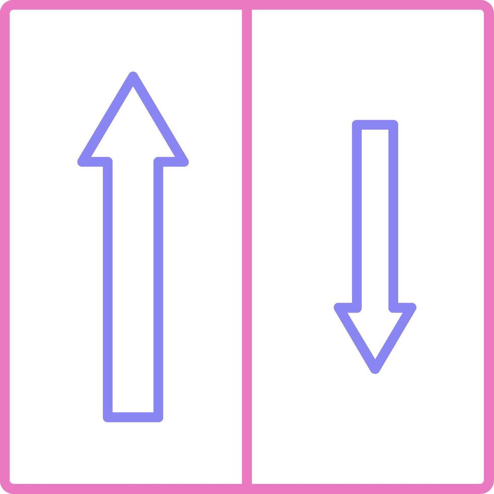 prioritet mötande linjär två Färg ikon vektor
