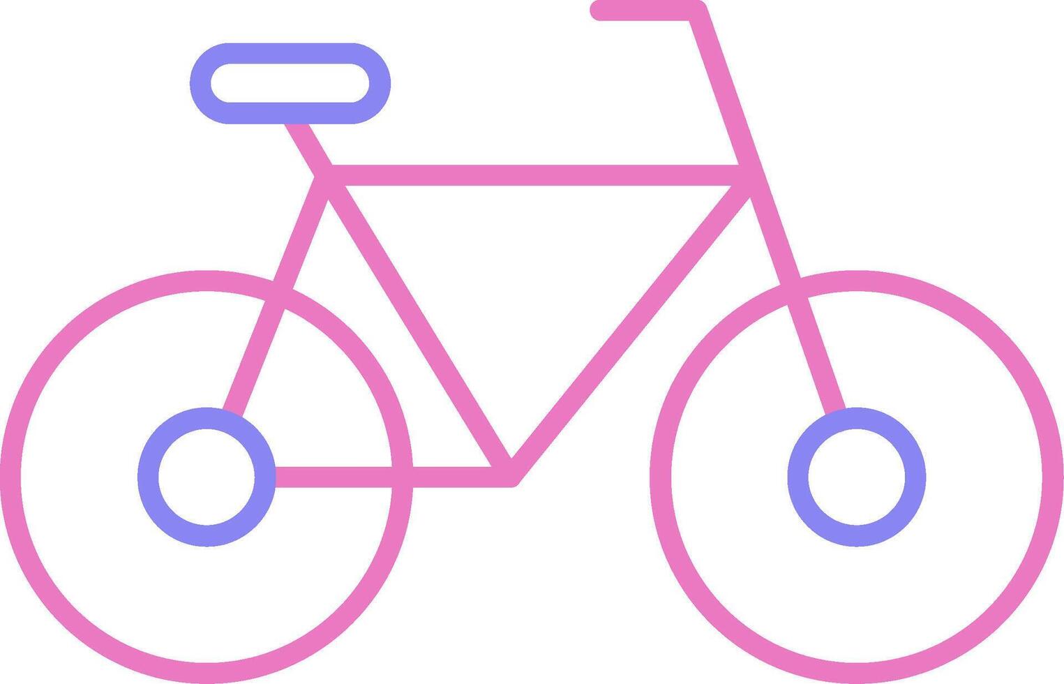 Fahrrad linear zwei Farbe Symbol vektor