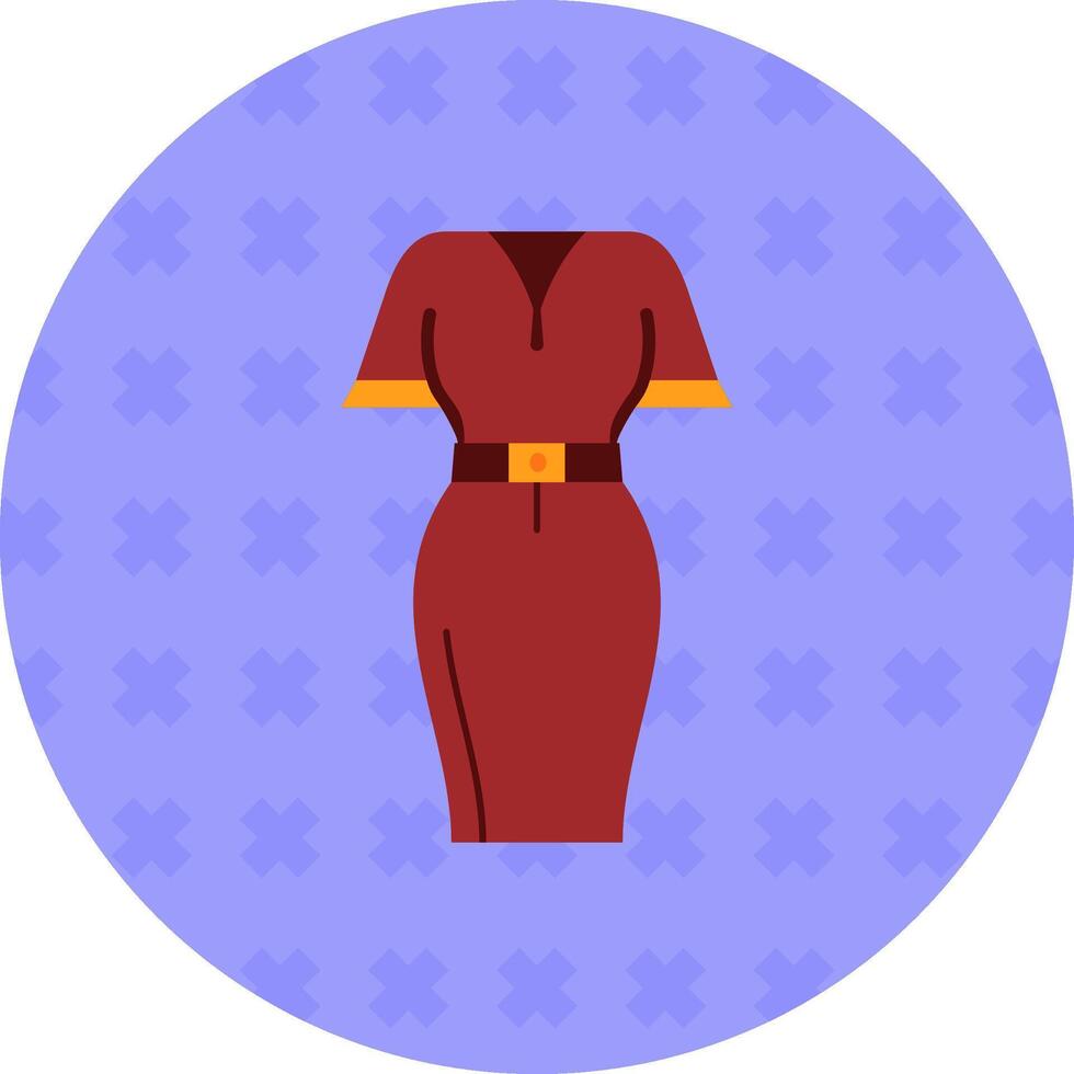 mini klänning platt klistermärke ikon vektor