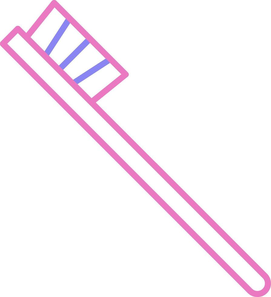 Zahnbürste linear zwei Farbe Symbol vektor