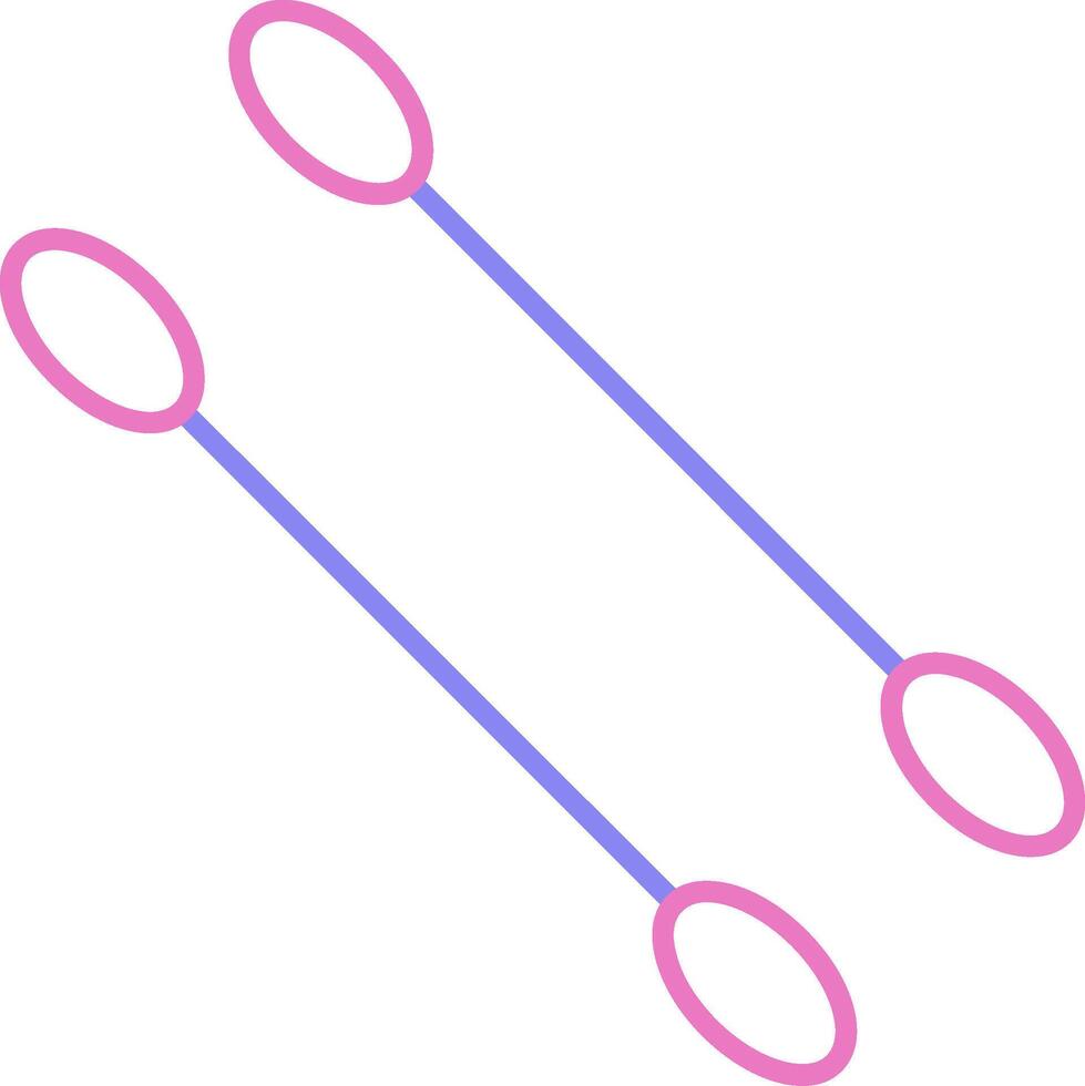 bomull svabbar linjär två Färg ikon vektor