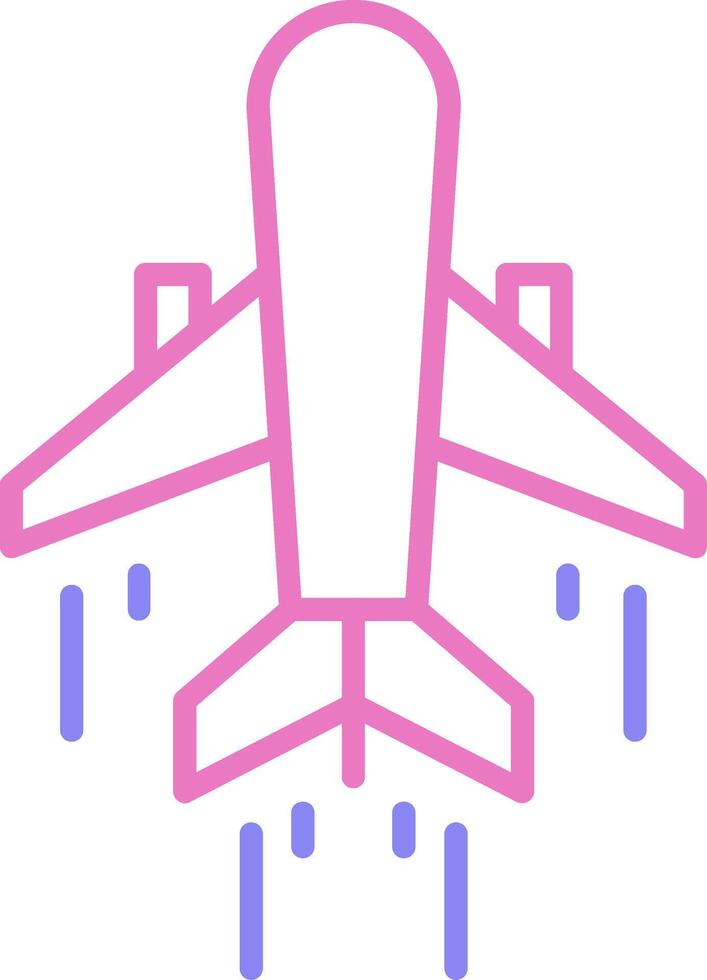 Luft Transport linear zwei Farbe Symbol vektor