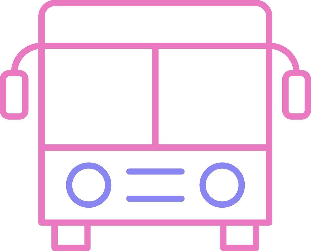 buss linjär två Färg ikon vektor