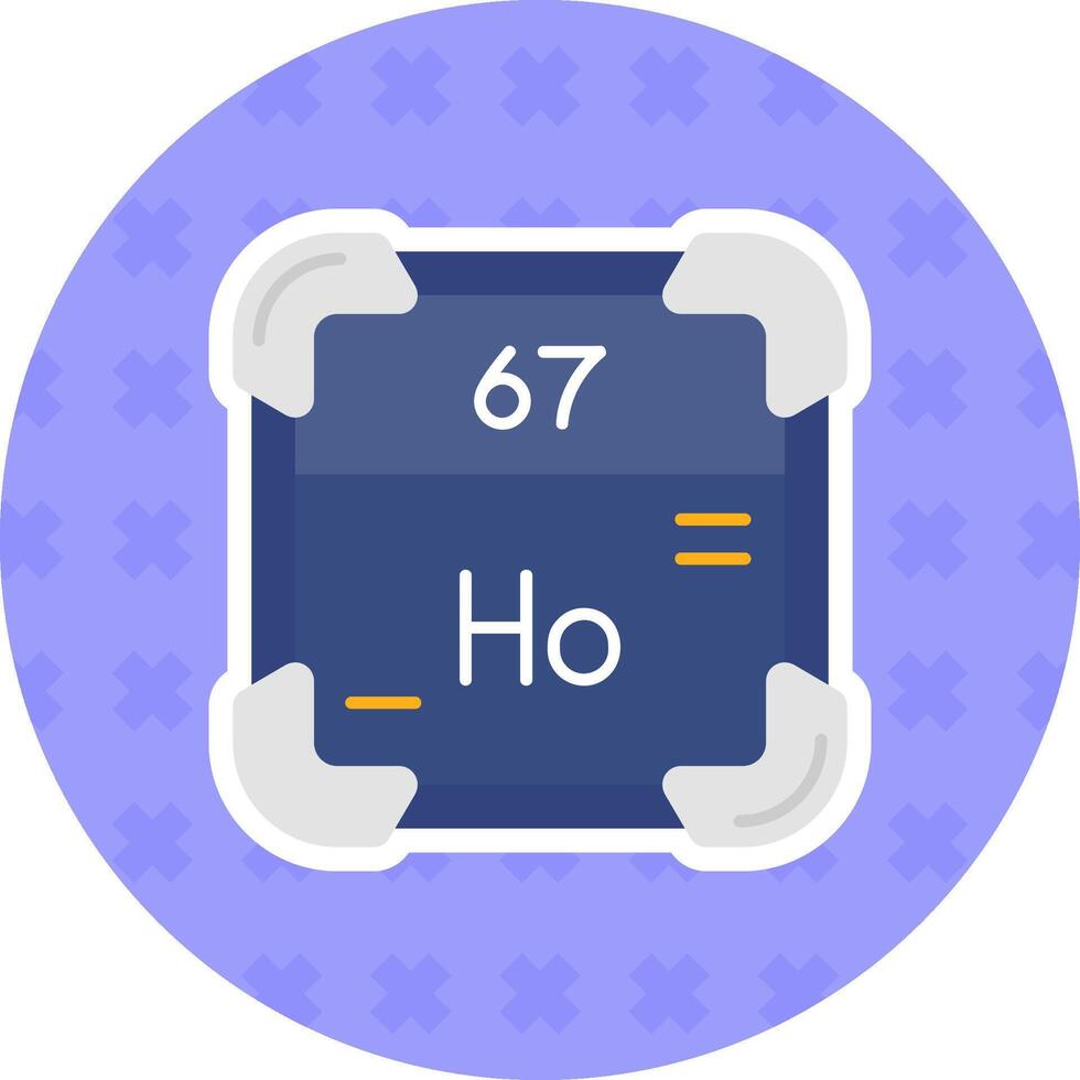 holmium platt klistermärke ikon vektor