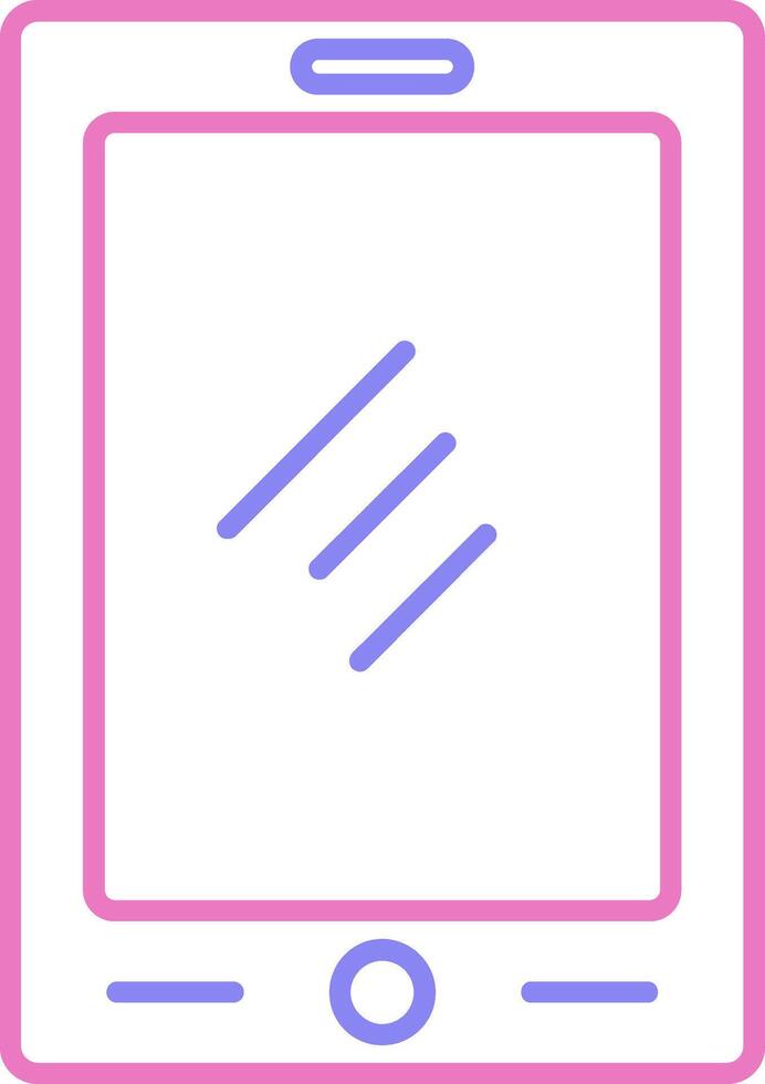 Tablette linear zwei Farbe Symbol vektor