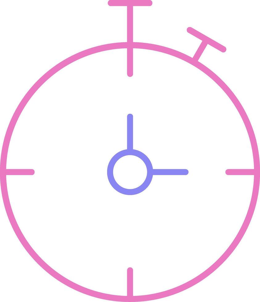 Chronometer linear zwei Farbe Symbol vektor