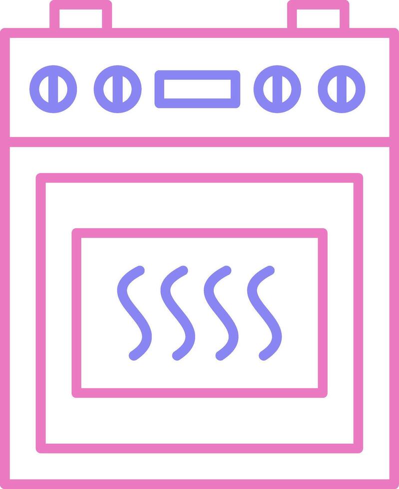 matlagning spis linjär två Färg ikon vektor