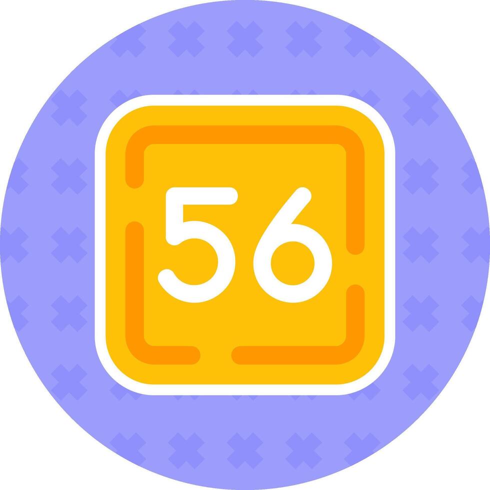femtio sex platt klistermärke ikon vektor