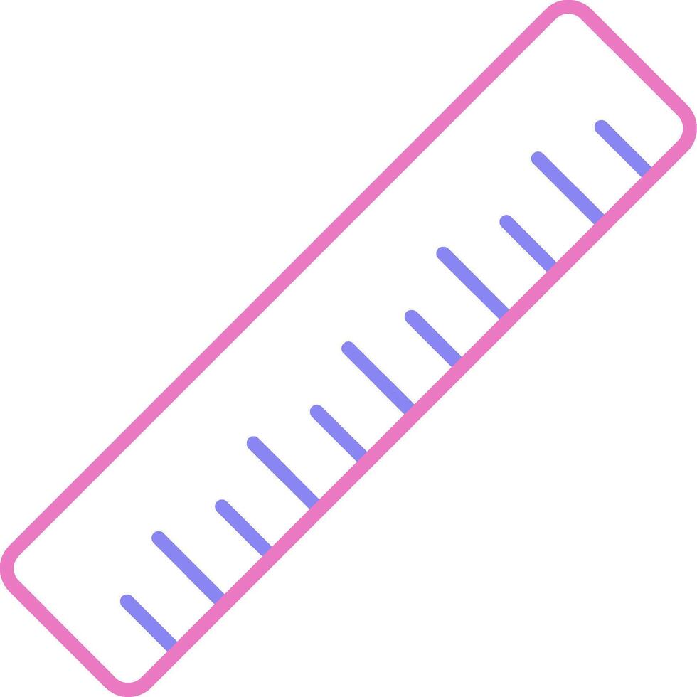linjal linjär två Färg ikon vektor