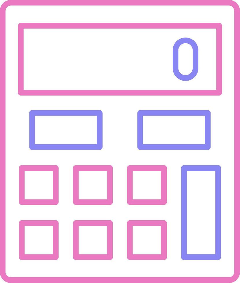Taschenrechner linear zwei Farbe Symbol vektor