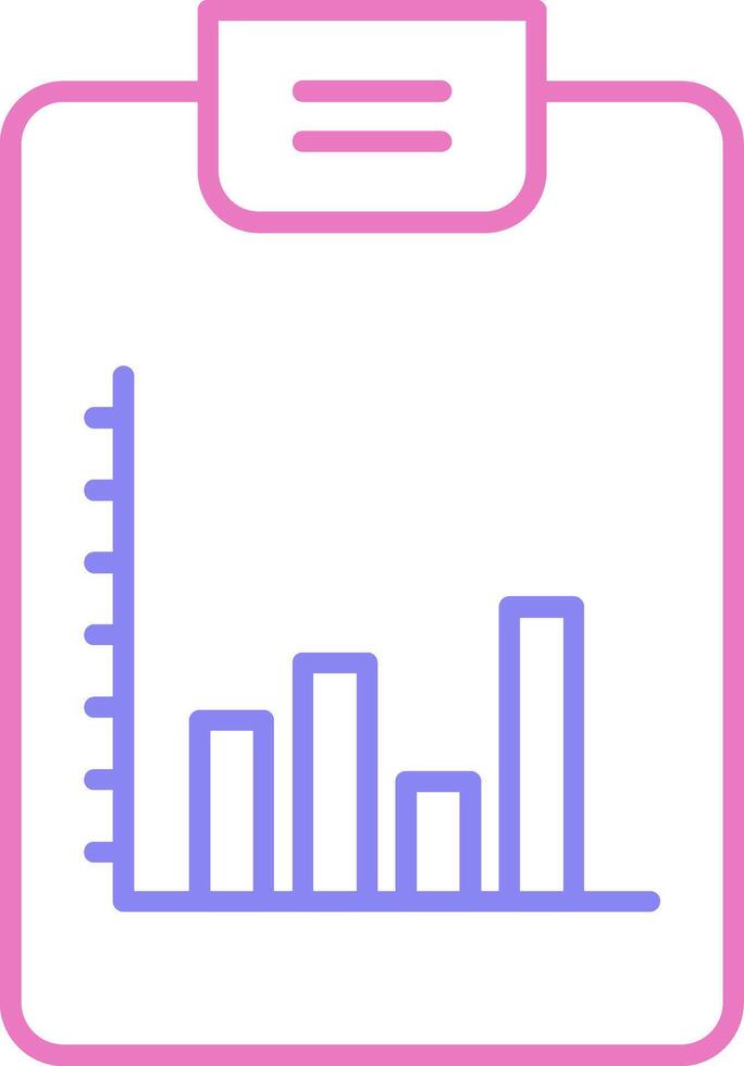 Bar Diagramm linear zwei Farbe Symbol vektor