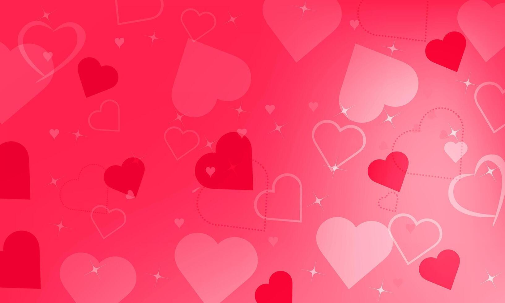 Valentinstag Tag Hintergrund mit rot und Rosa Herzen. vektor