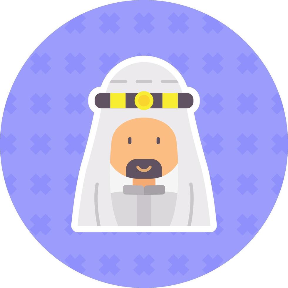 muslim platt klistermärke ikon vektor