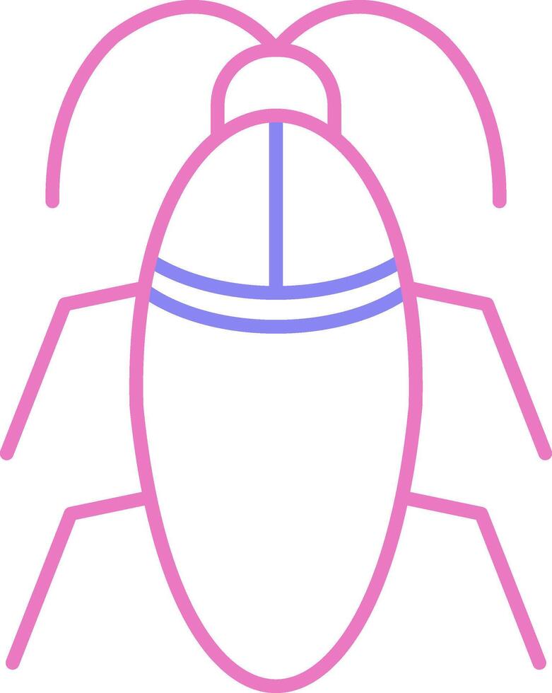 kackerlacka linjär två Färg ikon vektor