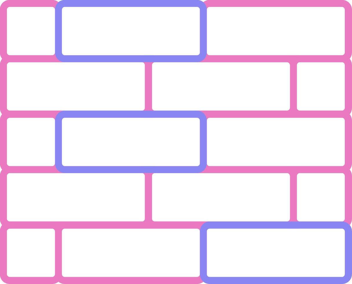 brickwall linjär två Färg ikon vektor