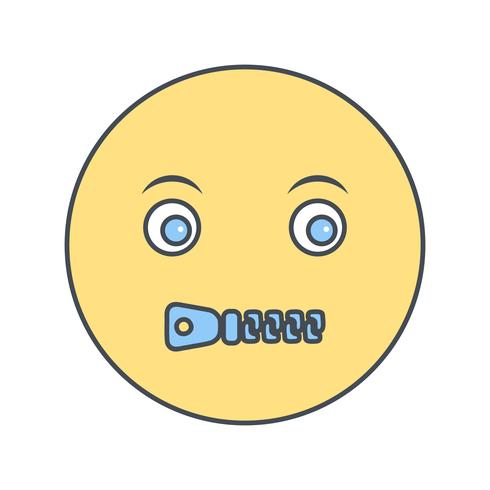 Stumme Emoji-Vektor-Ikone vektor