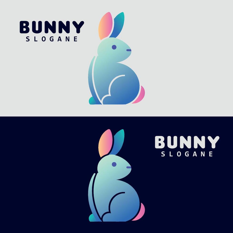 Hase Logo Vektor Vorlage zwei Farbe