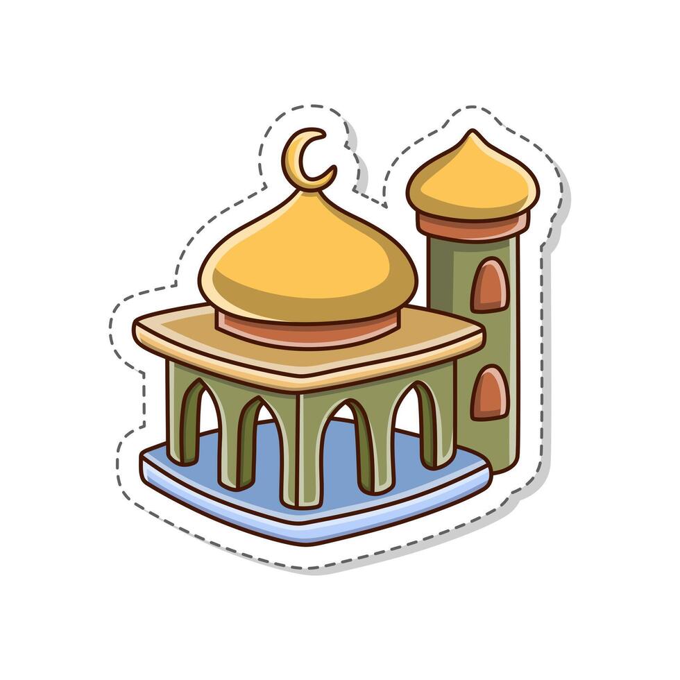 fri vektor, illustration av en moské utan muslim dyrkan vektor