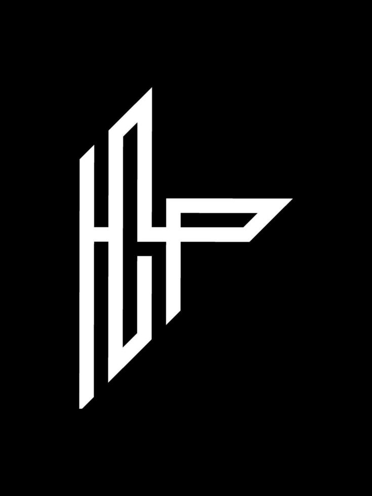 hcp monogram logotyp vektor