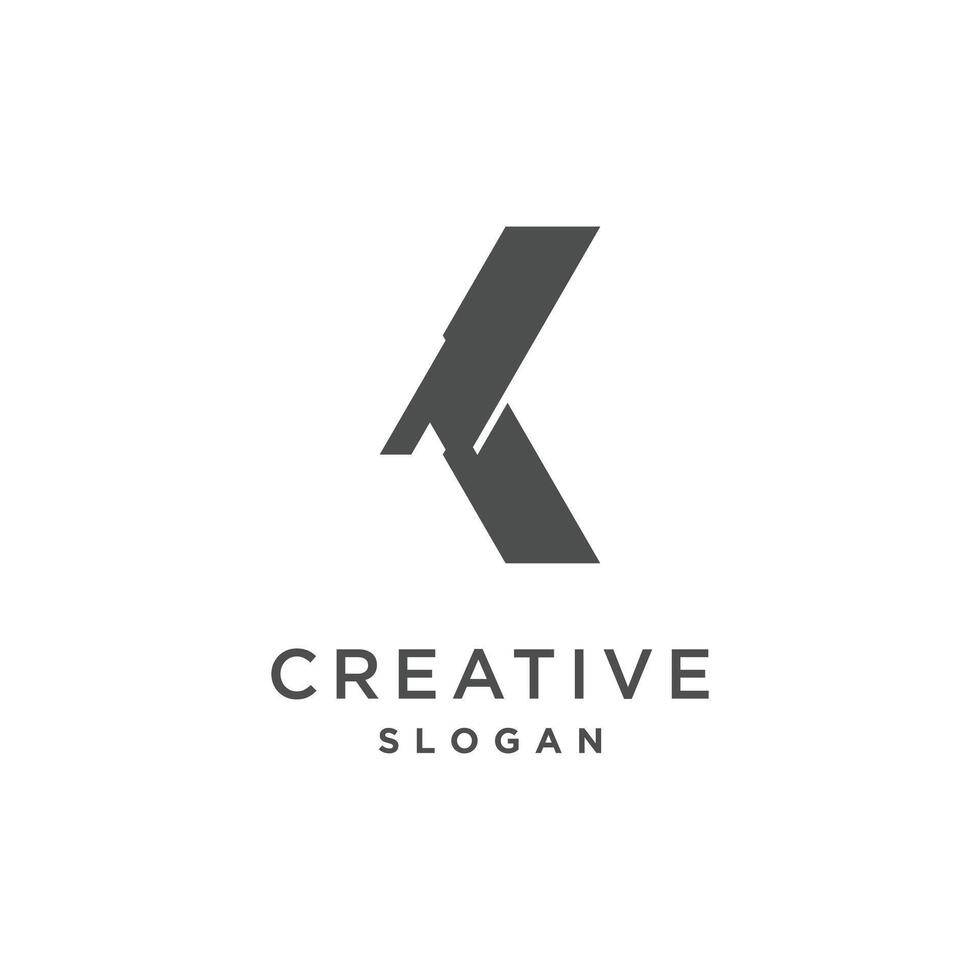 brev k logotyp vektor illustration aning med kreativ begrepp