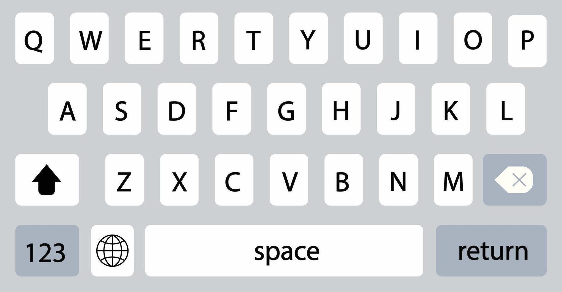 Tastatur von Smartphone Symbol. Handy, Mobiltelefon Telefon Tastenfeld unterzeichnen. Bildschirm Smartphone Tastatur Symbol. eben Stil vektor