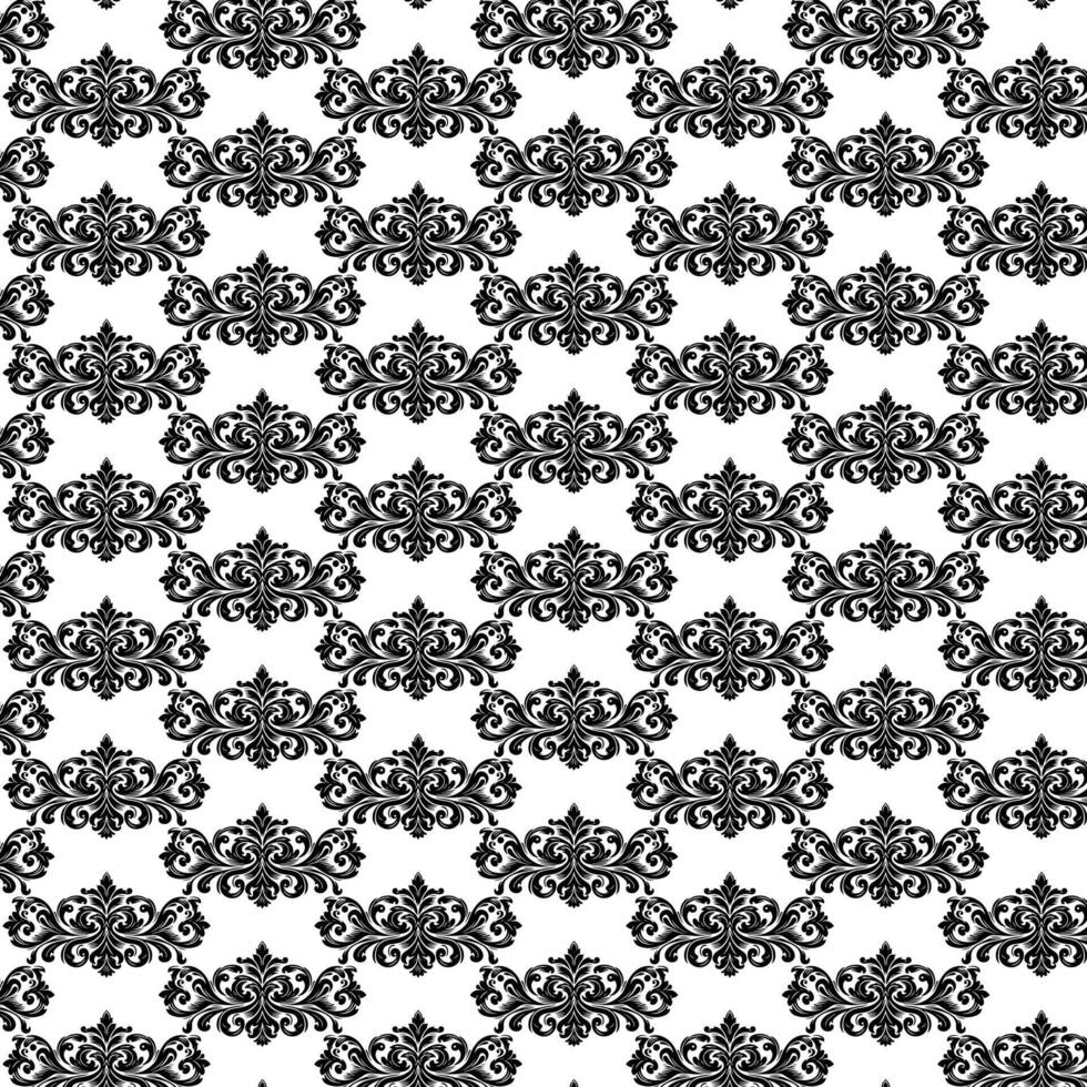 damast- tyg textil- sömlös mönster lyx dekorativ dekorativ blommig delare svart linje årgång dekoration element vit bakgrund. ridå, matta, tapet, Kläder, omslag, textil- vektor