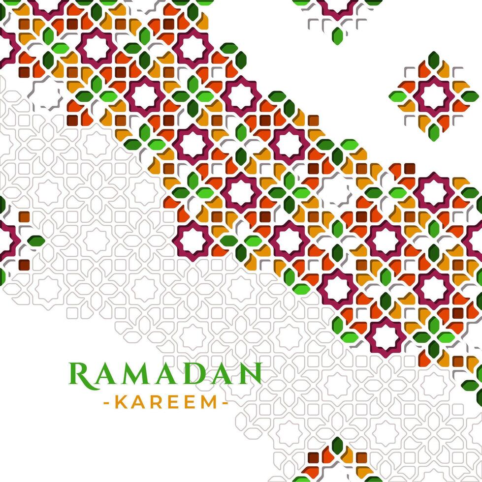 islamic mönster ramadan hälsning design vektor