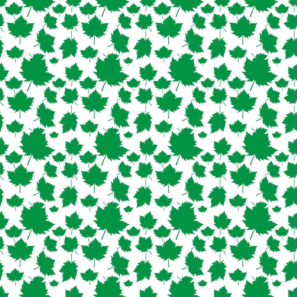hand dra blommig sömlös mönster av grön löv vår blomma vektor design på en vit bakgrund