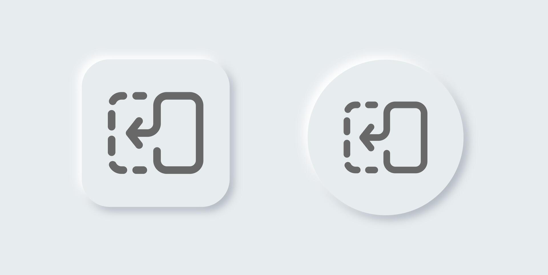 flip linje ikon i neomorf design stil. växla tecken vektor illustration.