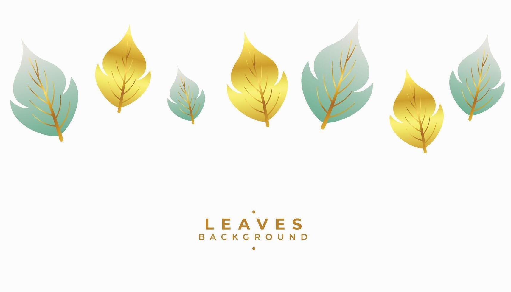 elegant luxuriös golden und Pastell- Farbe Blätter Hintergrund vektor