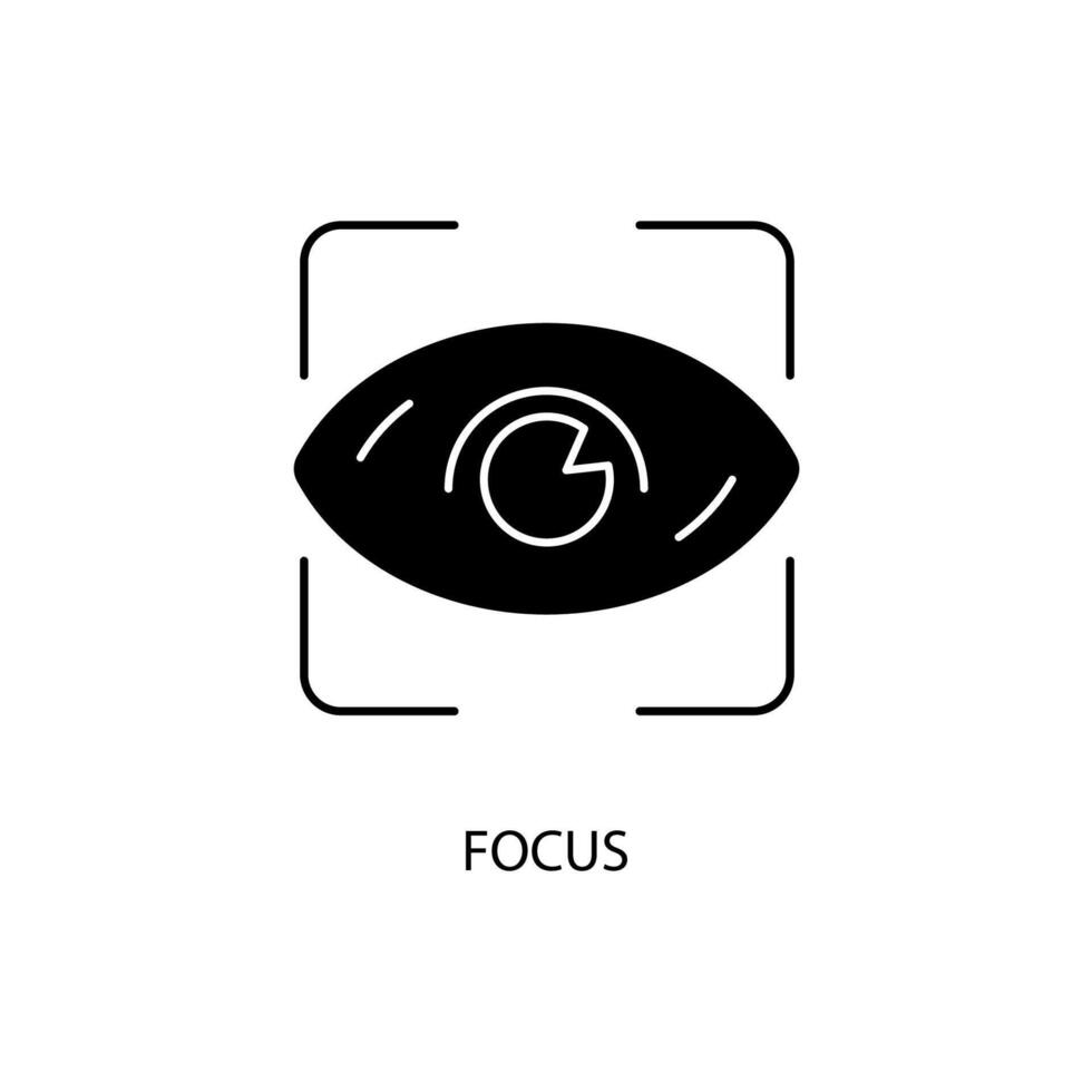 fokus begrepp linje ikon. enkel element illustration. fokus begrepp översikt symbol design. vektor