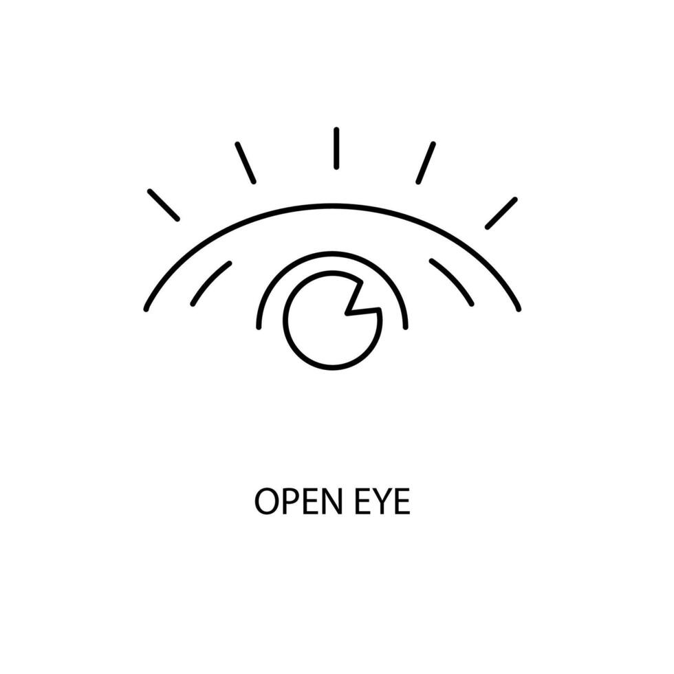 öppen öga begrepp linje ikon. enkel element illustration. öppen öga begrepp översikt symbol design. vektor