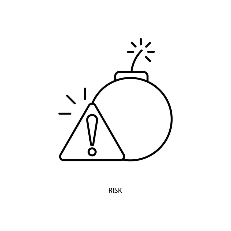 risk begrepp linje ikon. enkel element illustration. risk begrepp översikt symbol design. vektor