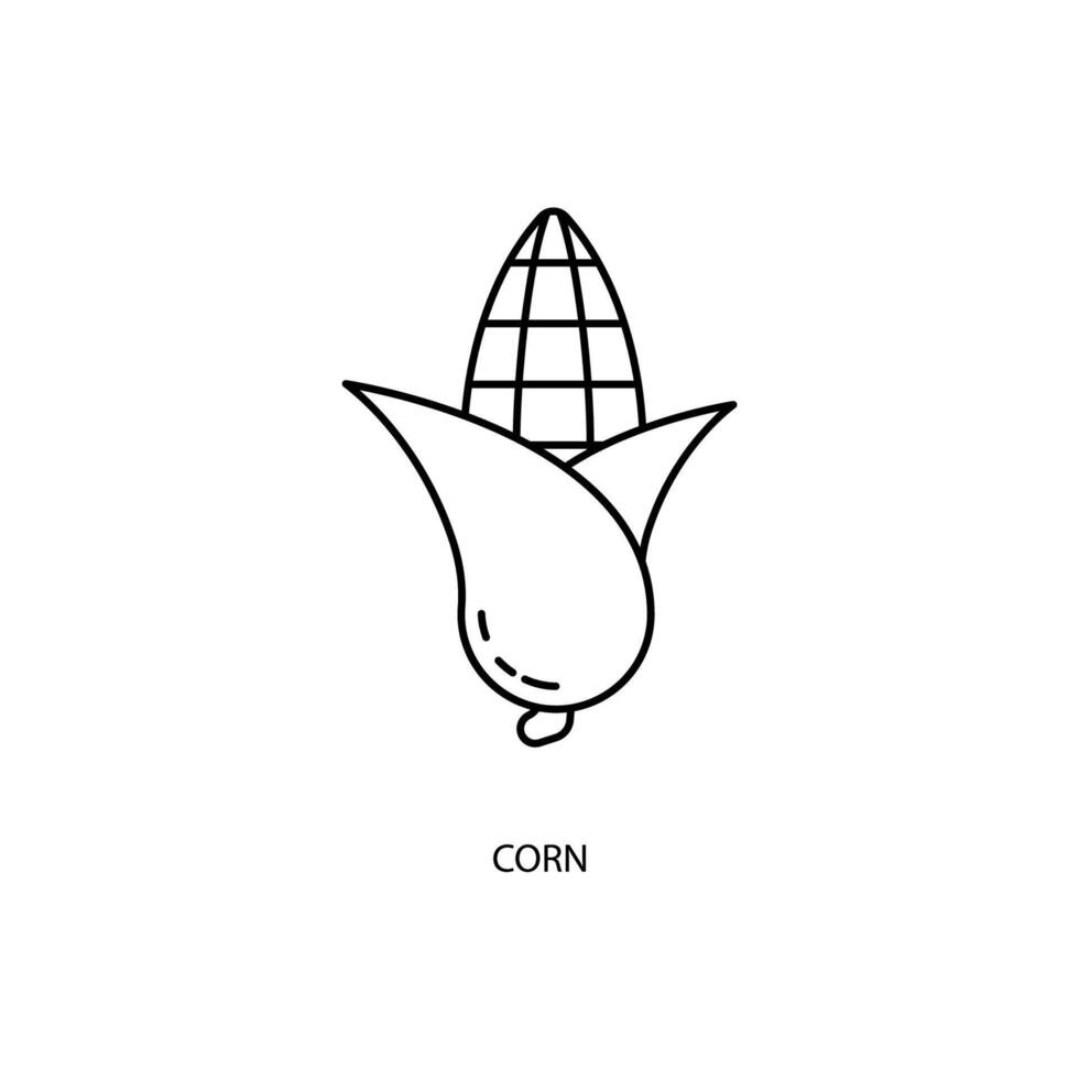 majs begrepp linje ikon. enkel element illustration. majs begrepp översikt symbol design. vektor