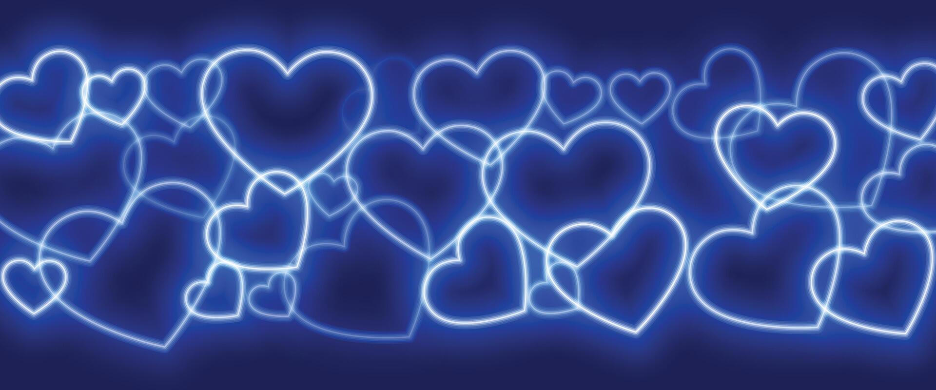 hjärta och tillgivenhet tema mönster baner för valentines dag vektor