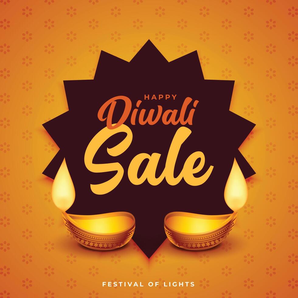 Diwali Verkauf Poster Design zum Geschäft Beförderung im Festival vektor