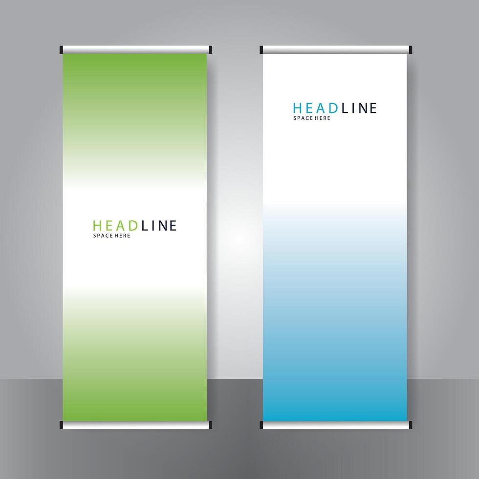 Geschäft Banner rollen oben einstellen standee banner.modern Banner. Vorlage. vektor