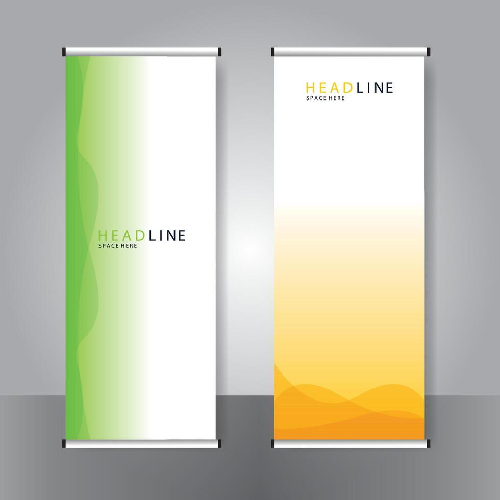 Geschäft Banner rollen oben einstellen standee banner.modern Banner. Vorlage. vektor