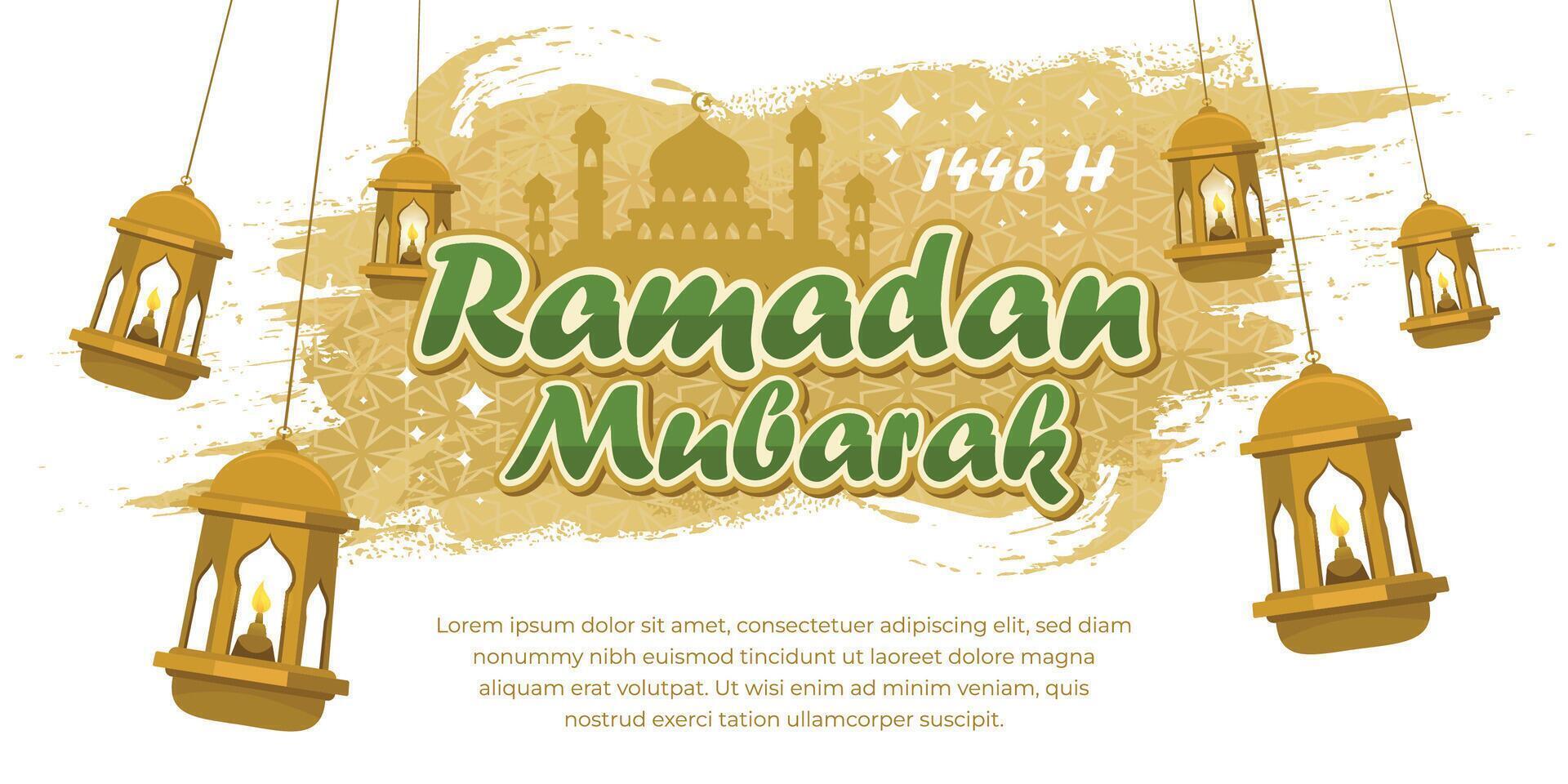 kostenlos schön Ramadan Vorlage vektor