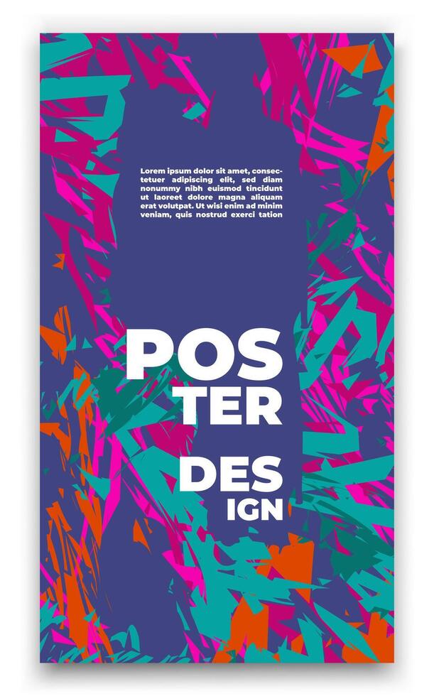 ein Poster mit ein bunt Design auf es vektor