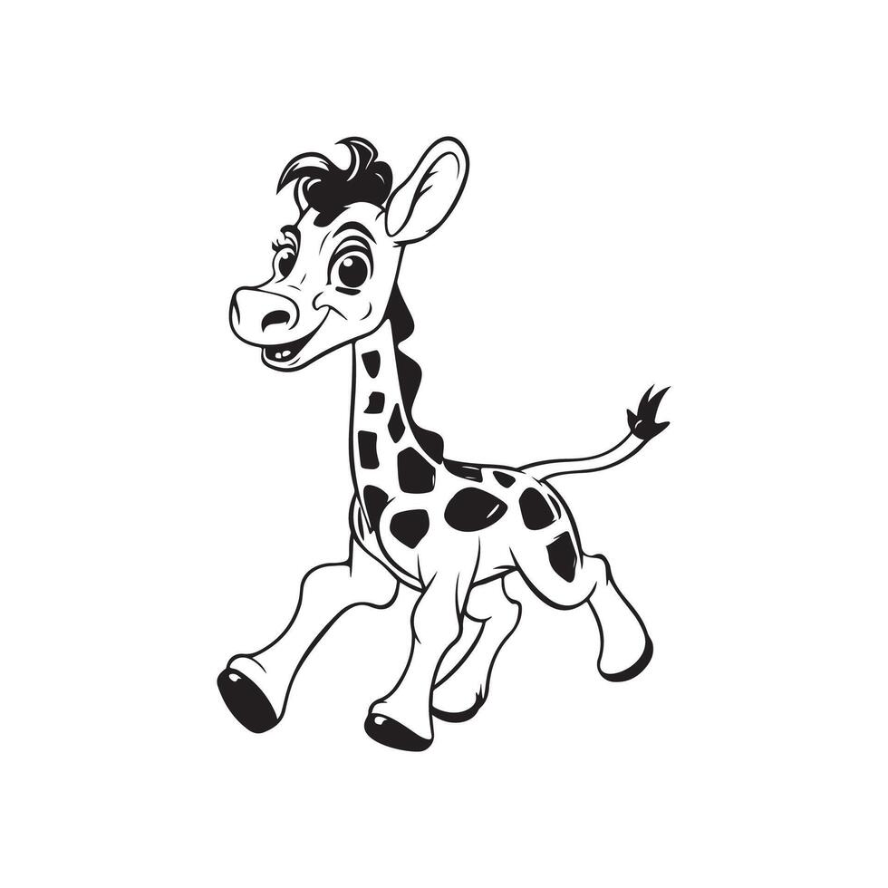 giraff tecknad serie bilder vektor