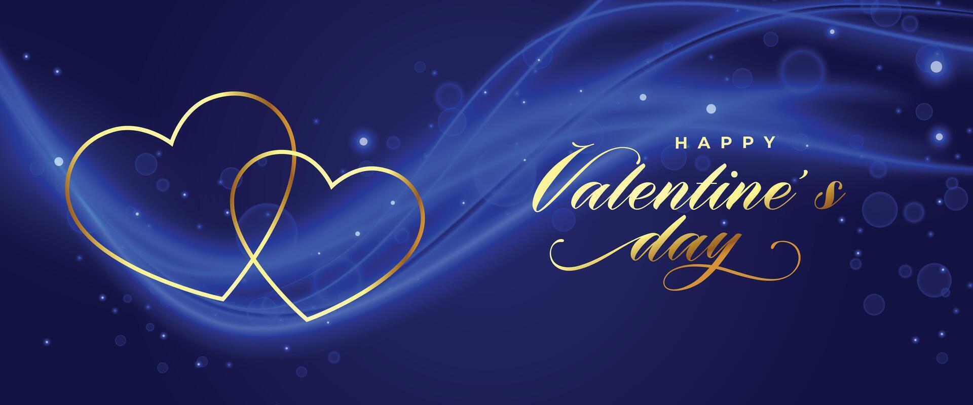 elegant Valentinsgrüße Tag Liebe Banner mit Sanft wellig Design vektor