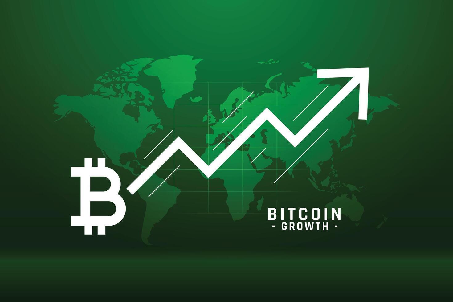 global bitcoin tillväxt Diagram begrepp bakgrund vektor