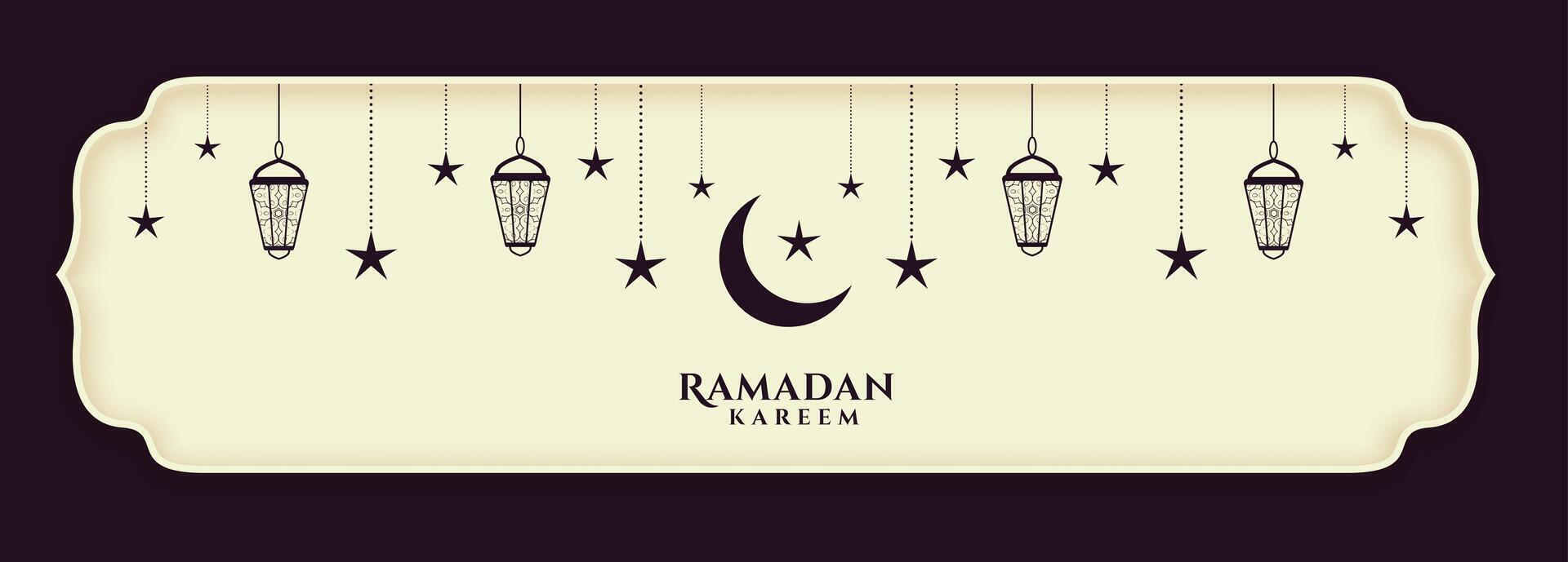 Ramadan kareem Festival dekorativ islamisch Banner Design vektor