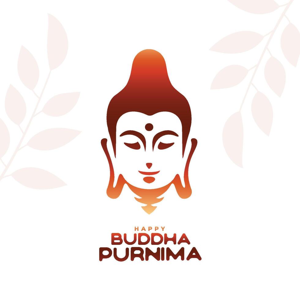 indisch Festival Buddha Purnima Hintergrund mit Blätter Dekoration vektor