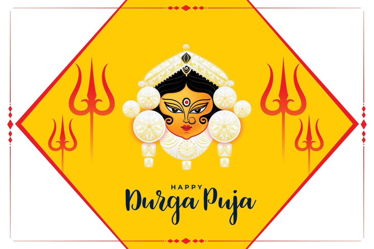glücklich Durga pooja navratri Festival Hintergrund vektor