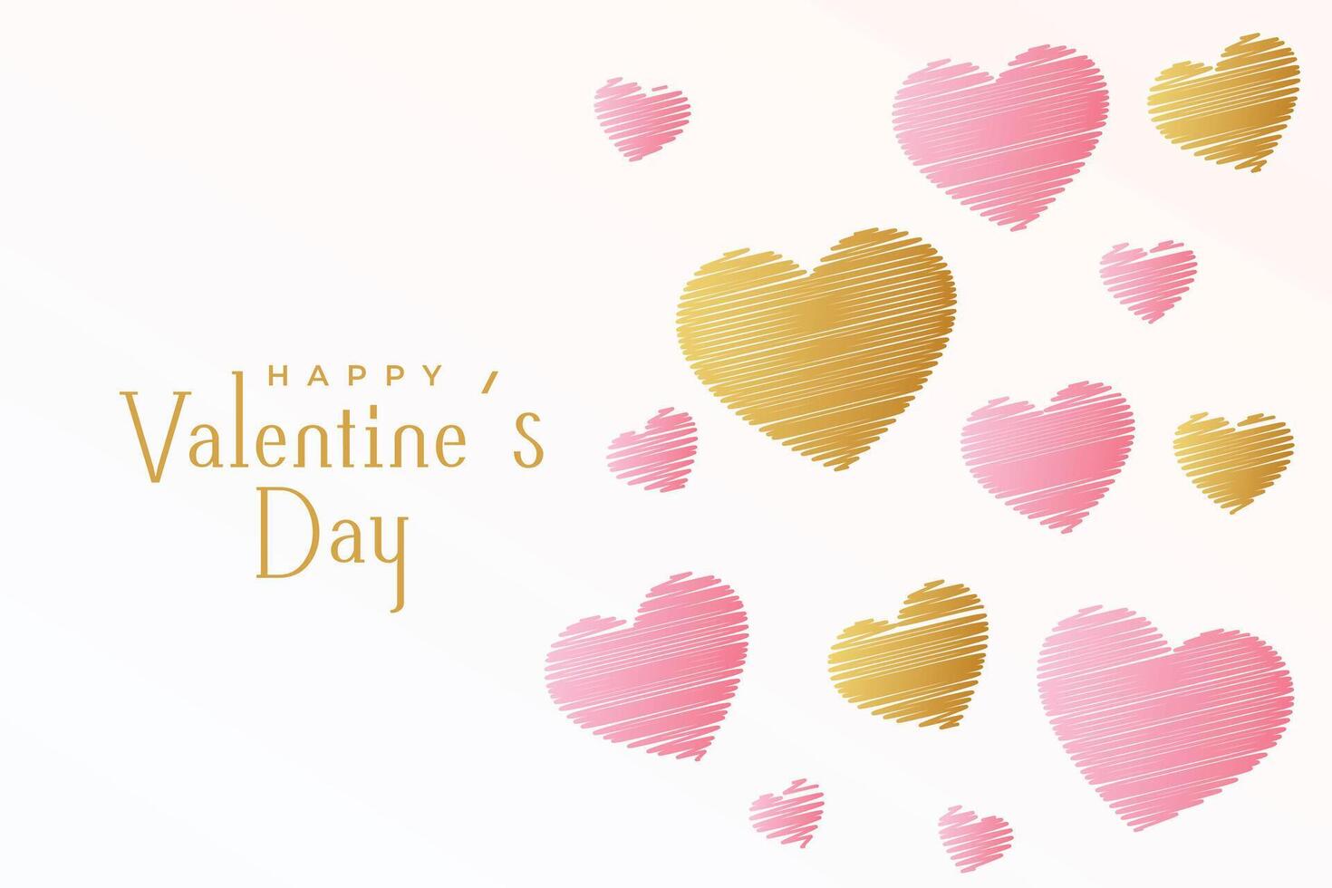 Valentinsgrüße Tag schön Hintergrund mit kritzeln Liebe Herzen vektor